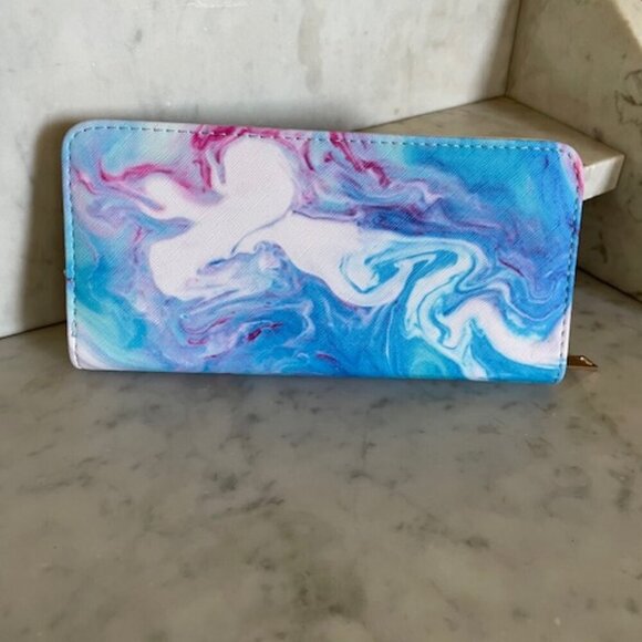 SIMPLY SOUTHERN "ohh snap" Wishbone Marble Blue Pink Purple Print Long W… - Picture 4 of 15